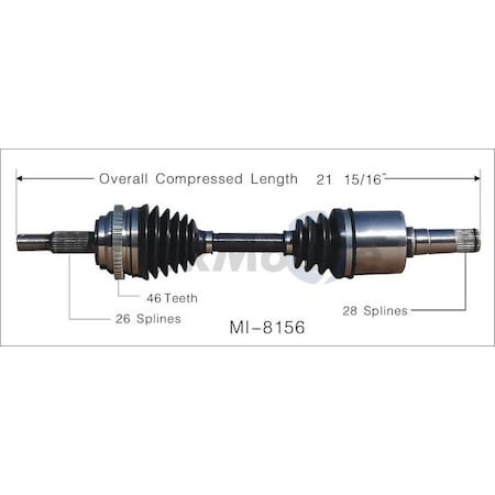 Surtrack Axle Cv Axle Shaft, Mi-8156 MI-8156